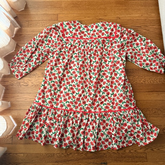 Entro Red and Green Floral baby doll dress - Picture 9 of 11